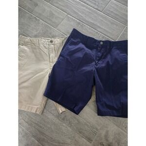 Bonobos Bundle Mens 34 Chino Shorts 9 Inseam Navy Blue Khaki Tan Cotton